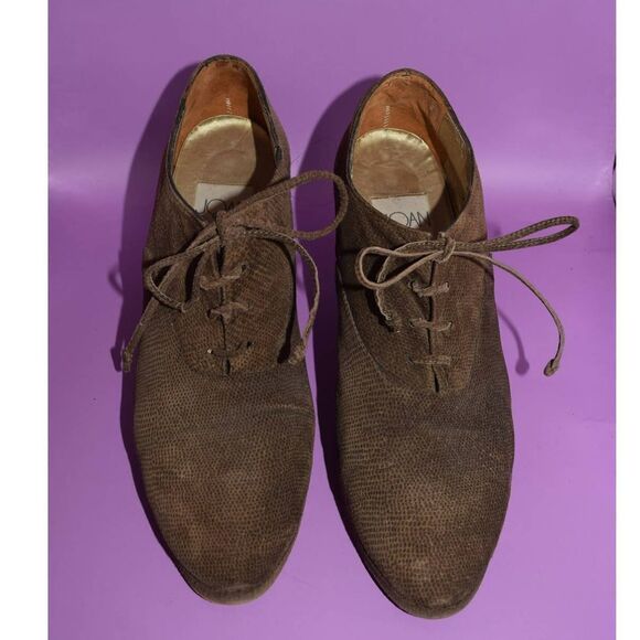 Joan & David Brown Suede Lace Up Heels - 8.5 B - Picture 1 of 4